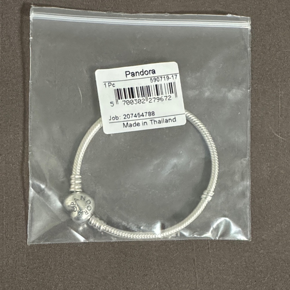 Pandora Silver Snake Chain Bracelet with Signature Clasp